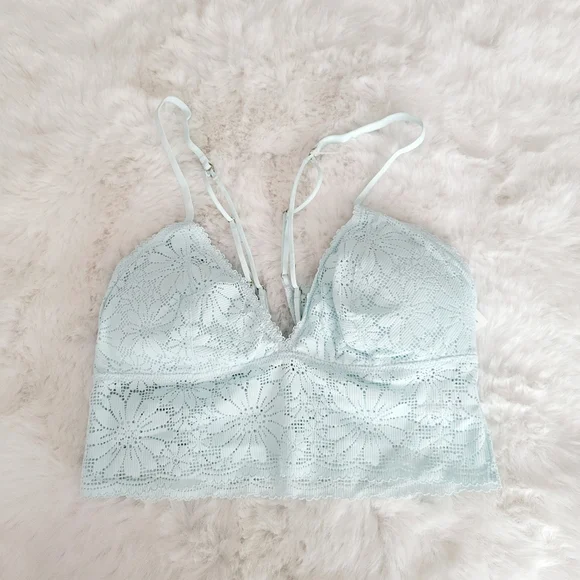 🫧AERIE LACE PADDED LONGLINE BRALETTE SIZE S - Picture 6 of 8